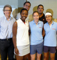 The WISPA stars with Marcel Schuler (left), Pascal Bruhin and Michael Mueller (right)