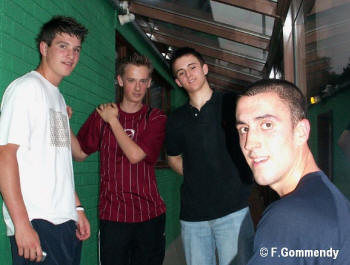 Peter with some supporters from his club ...