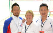 Heather with the HK officials